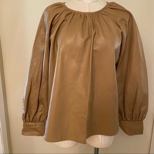 Zara faux leather shirt
